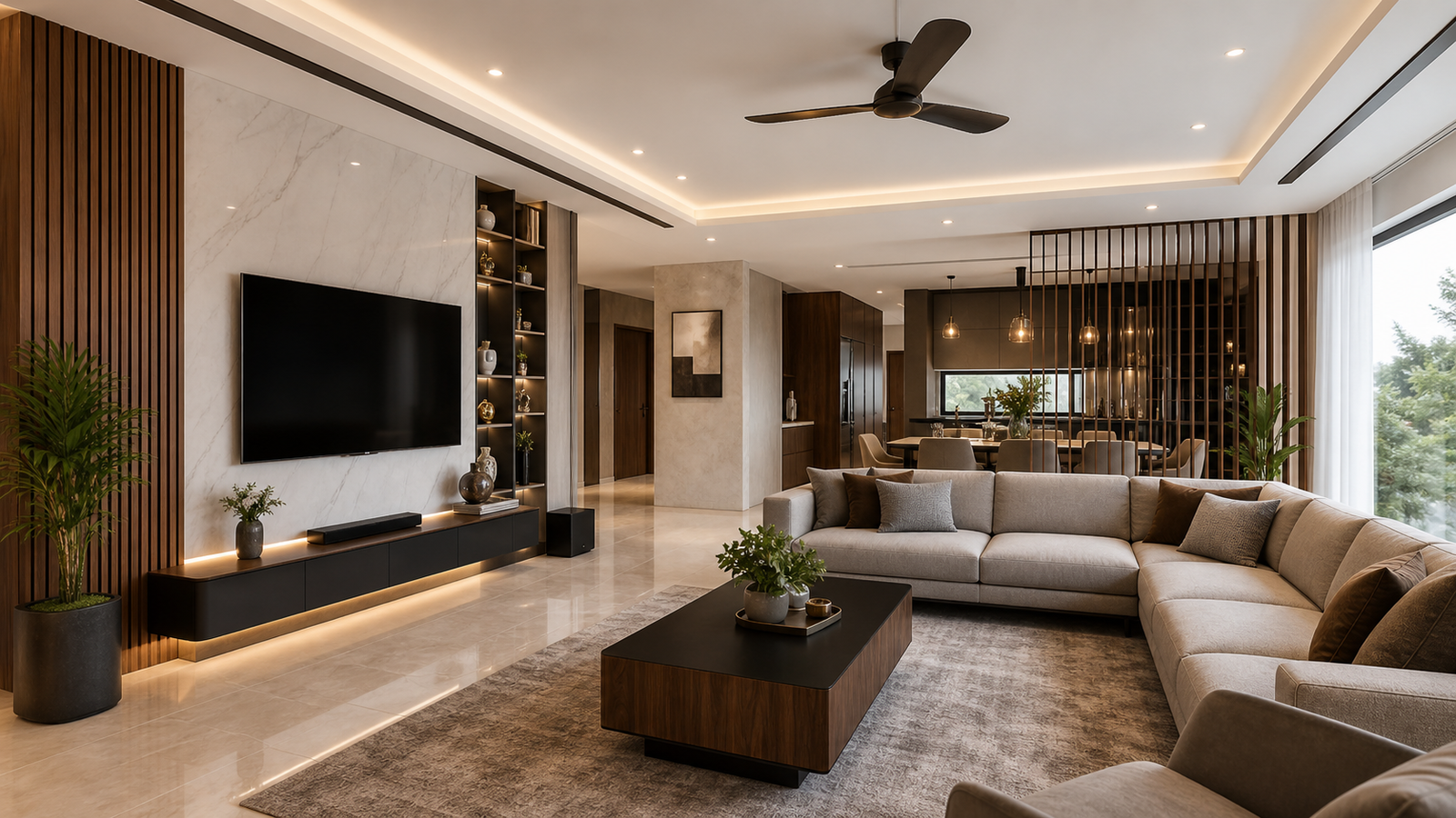 Premium interior lifestyle setting for 5D Home Space contact page